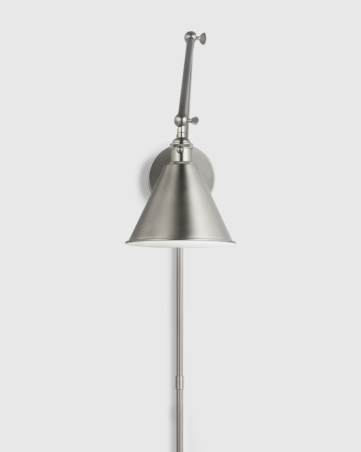 Articulating Double Arm Steel Wall Sconce - One Size / Silver