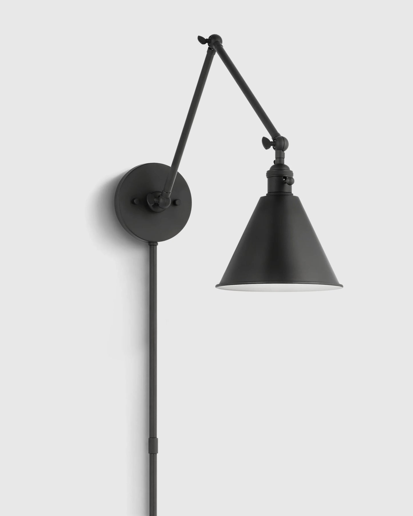 Articulating Double Arm Steel Wall Sconce - One Size / Silver
