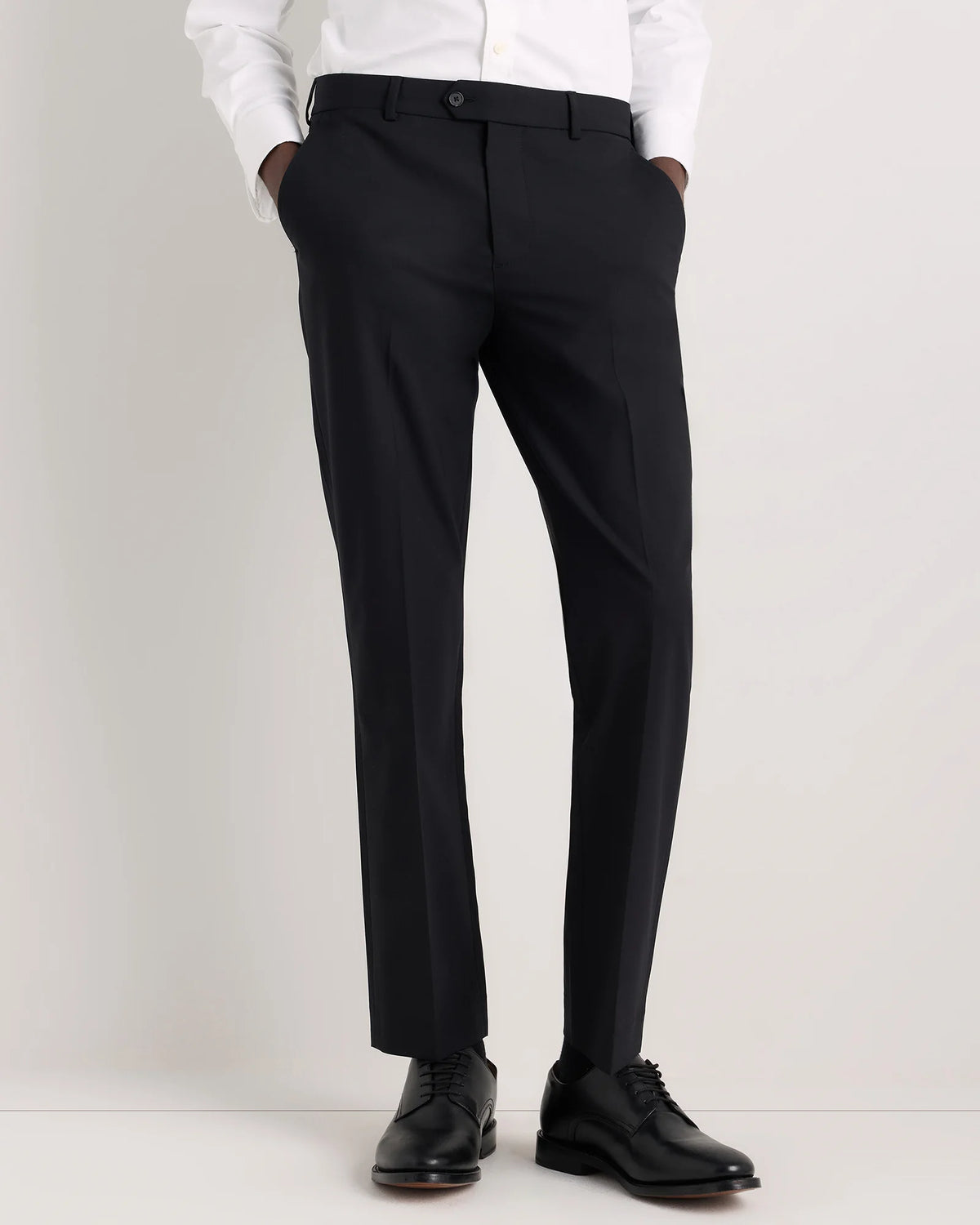 Stretch Wool Dress Pants - Straight - 30X30 / Black