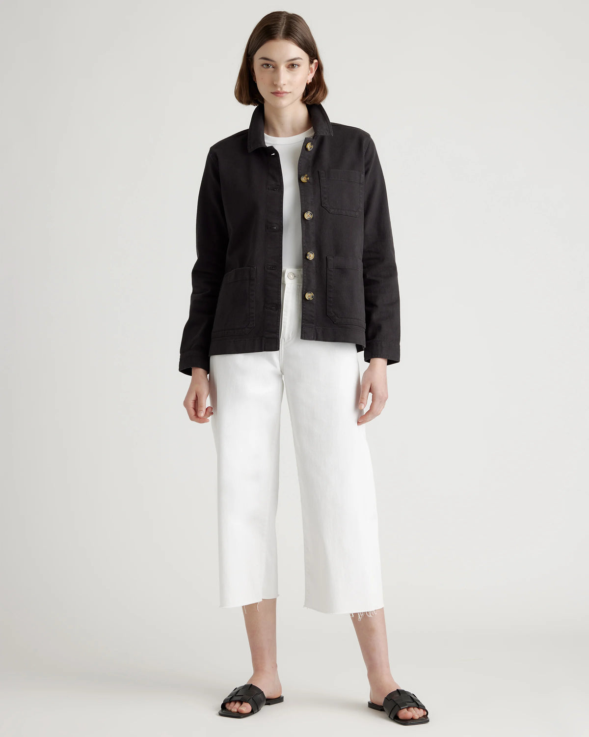 Organic Comfort Stretch Chore Jacket - XS / Vanilla