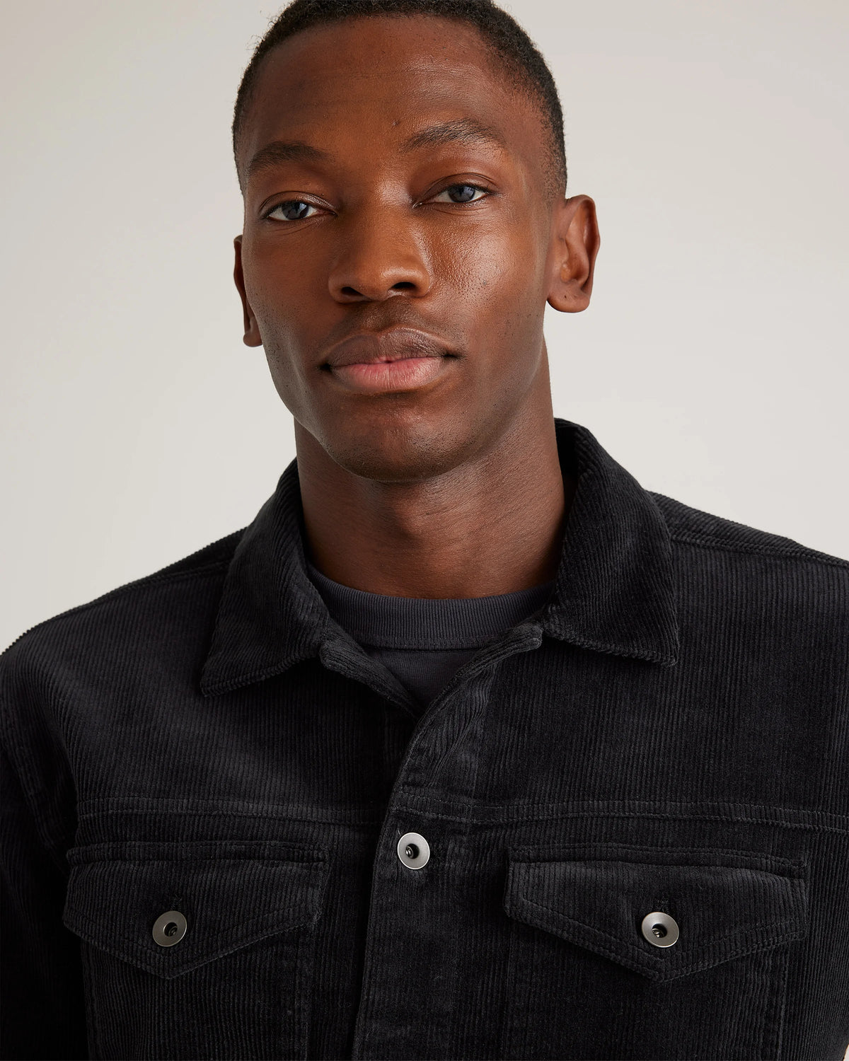 Organic Stretch Corduroy Trucker Jacket - S / Seaweed