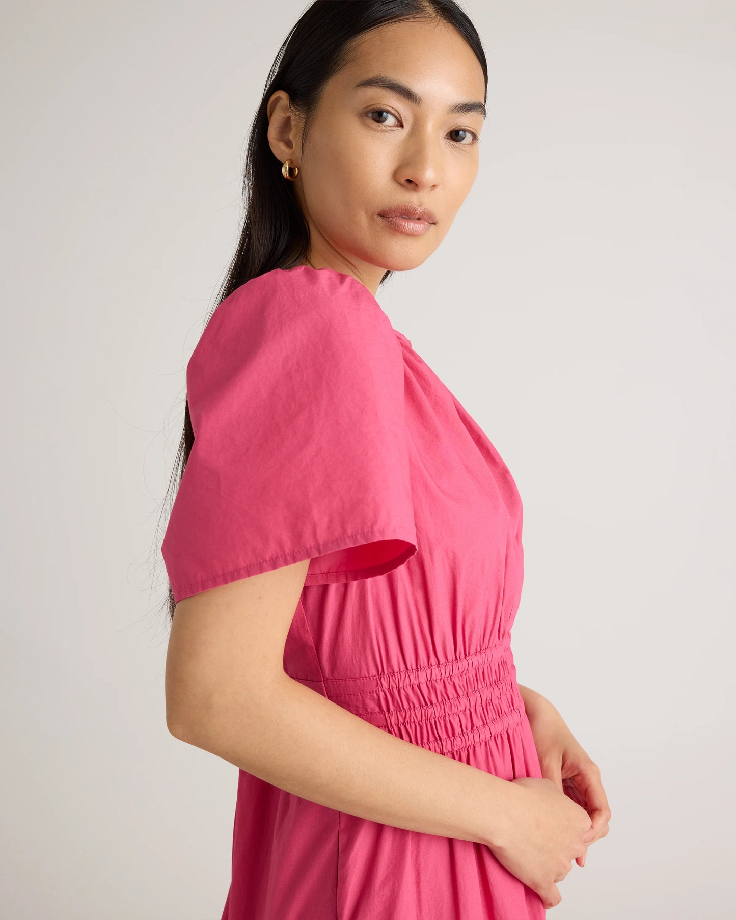100% Organic Cotton Poplin Tiered Maxi Dress - XS / Riviera Blue Heirloom Floral