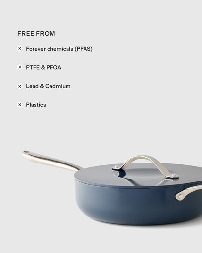 Ceramic Nonstick Saute Pan with Lid - One Size / Navy