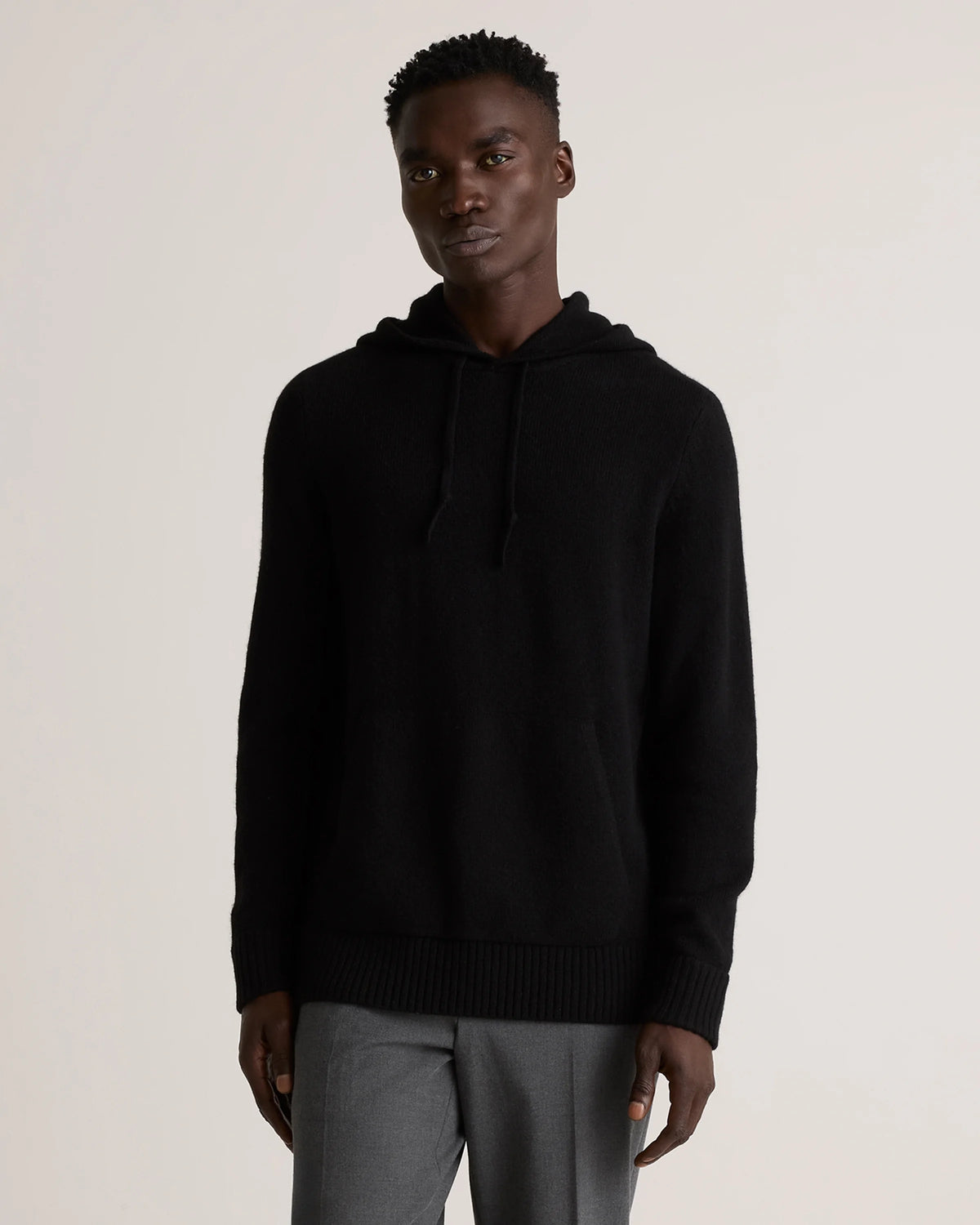 100% Yak Wool Pullover Hoodie - S / Warm Heather Grey