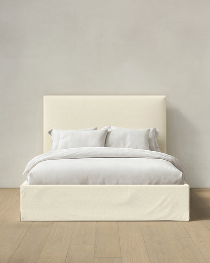 Slipcover Bed in Performance Linen - Full / Ivory