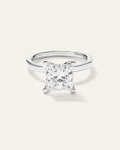 Lab Grown Diamond Princess Comfort Fit Engagement Ring - 3ct - 4 / Yellow Gold