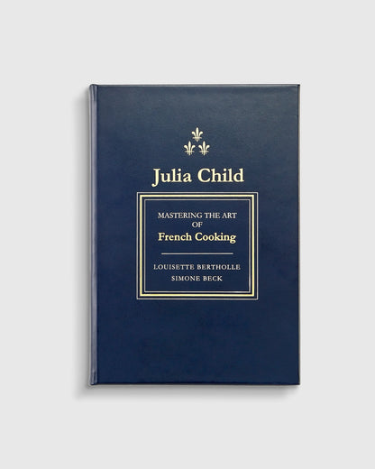Julia Child Mastering the Art of French Cooking Navy Leather Bound Book - One Size / No Color