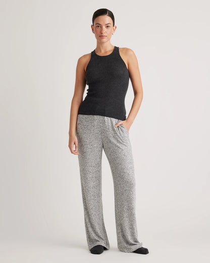 Brushed Lounge Straight Leg Pant - XS / Heather Grey