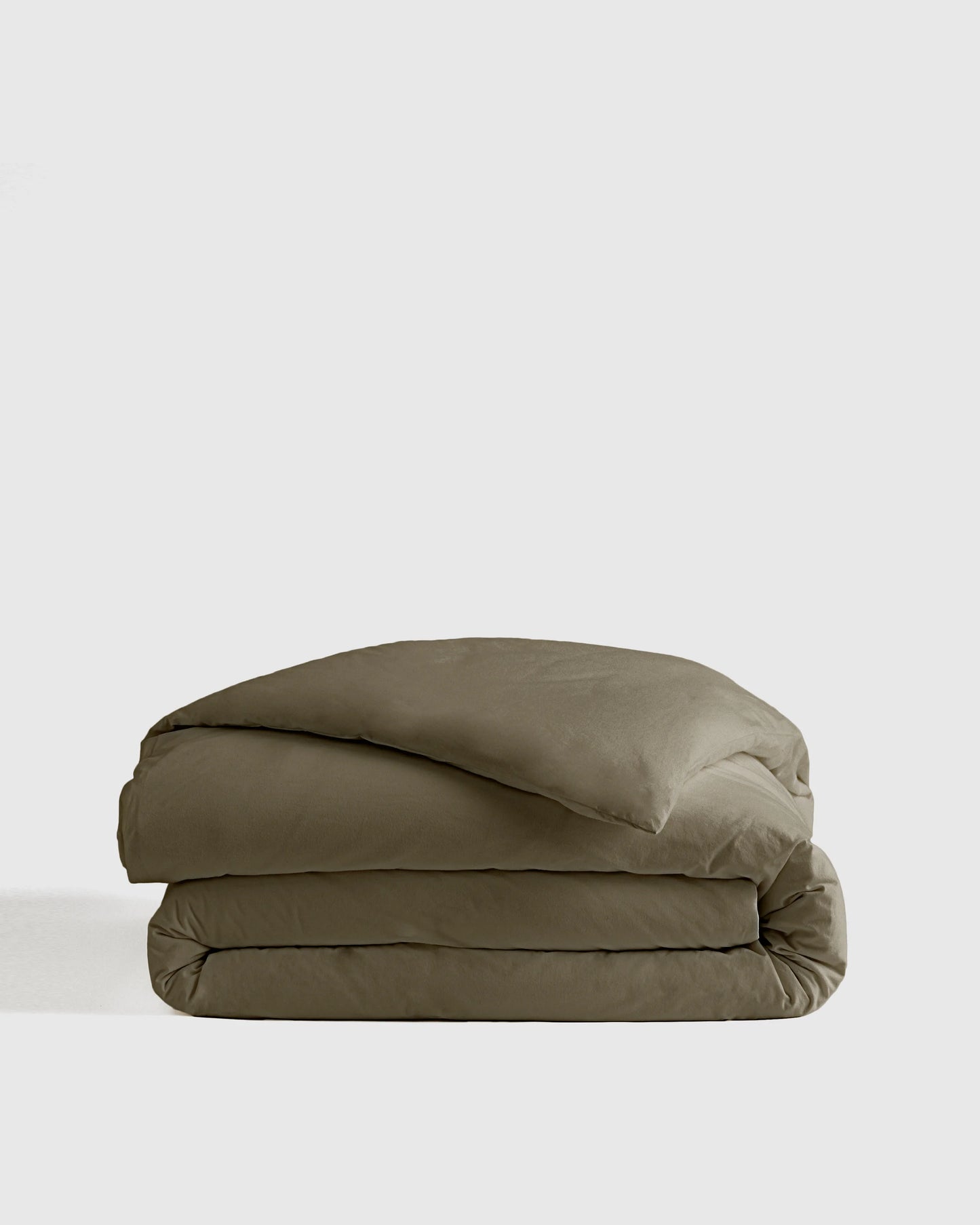 Organic Brushed Cotton Duvet Cover - Twin / Toffee