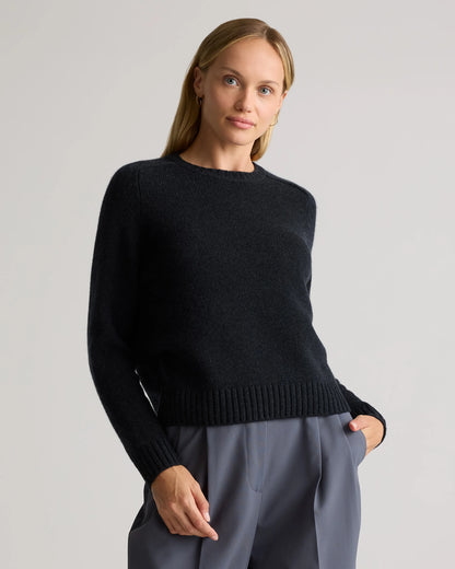 Luxe Baby Cashmere Crewneck Sweater - XS / Creamy Cortado