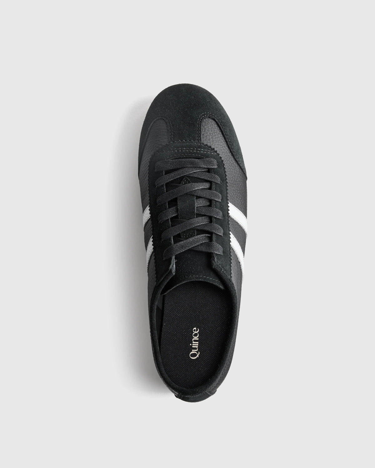 Italian Leather & Suede Low Profile Sneaker - 5 / Electric Blue