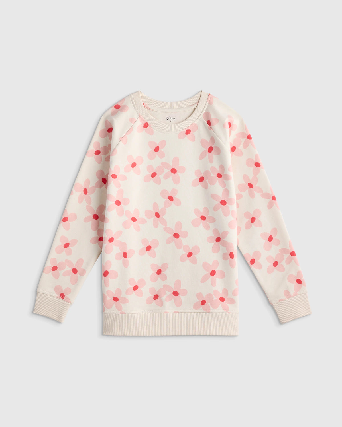 Organic Cotton French Terry Crew Neck Sweatshirt - 6 / Heart Graphic