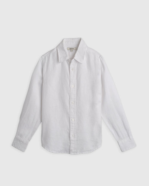 100% European Linen Long Sleeve Shirt - 6 / Sky Blue Mariner Stripe