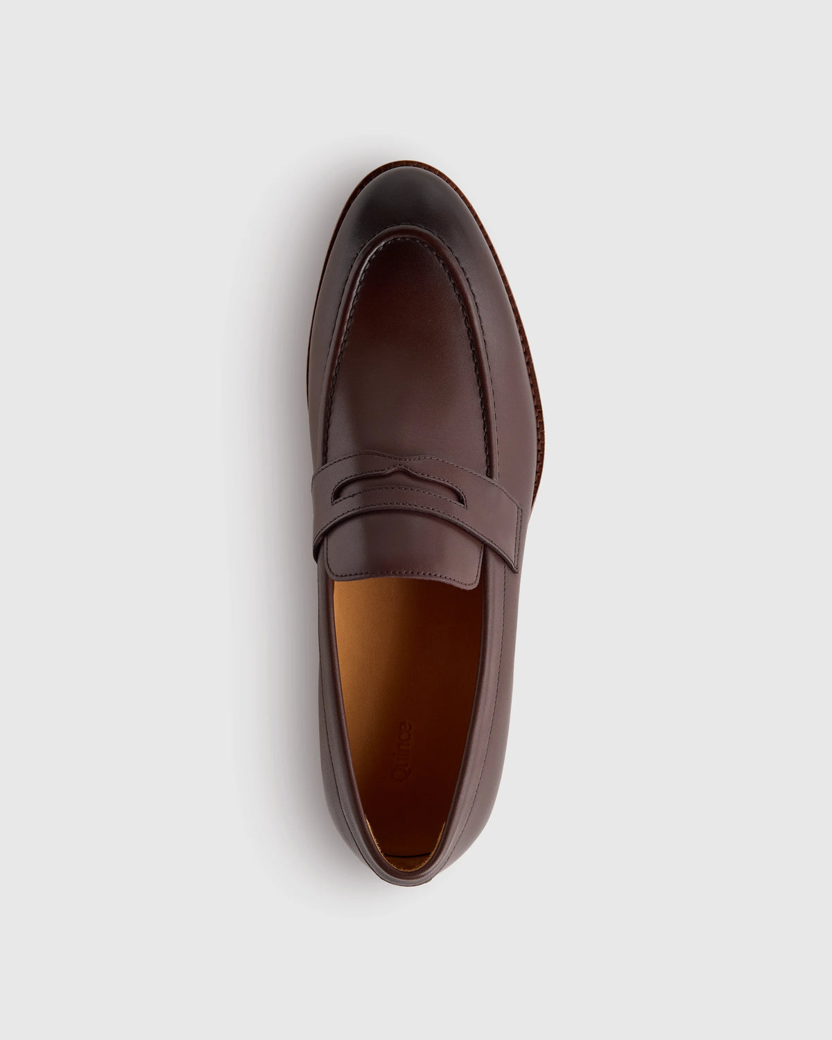 Calfskin Leather Penny Loafer - 7 / Brunette