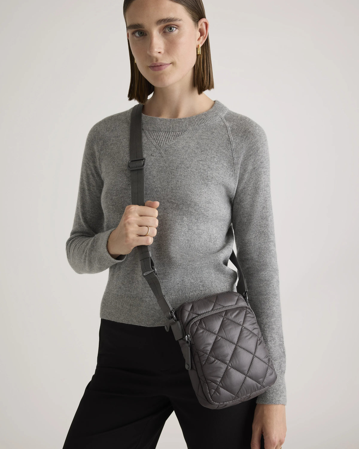 Transit Quilted Phone Crossbody - One Size / Navy