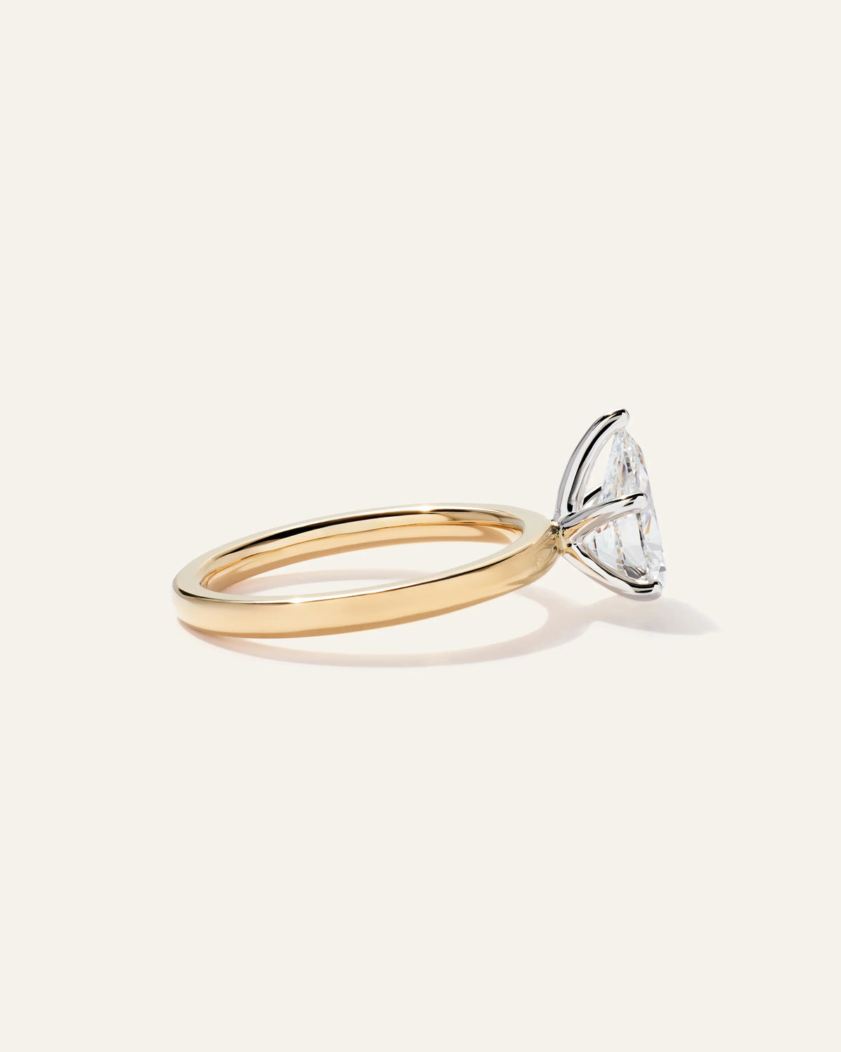 Lab Grown Diamond Pear Comfort Fit Engagement Ring - 1.5ct - 4 / Yellow Gold