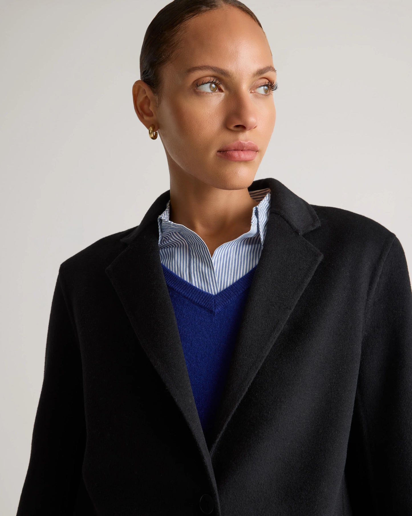 Double-Faced Merino Wool Soft Blazer - XS / Caramel