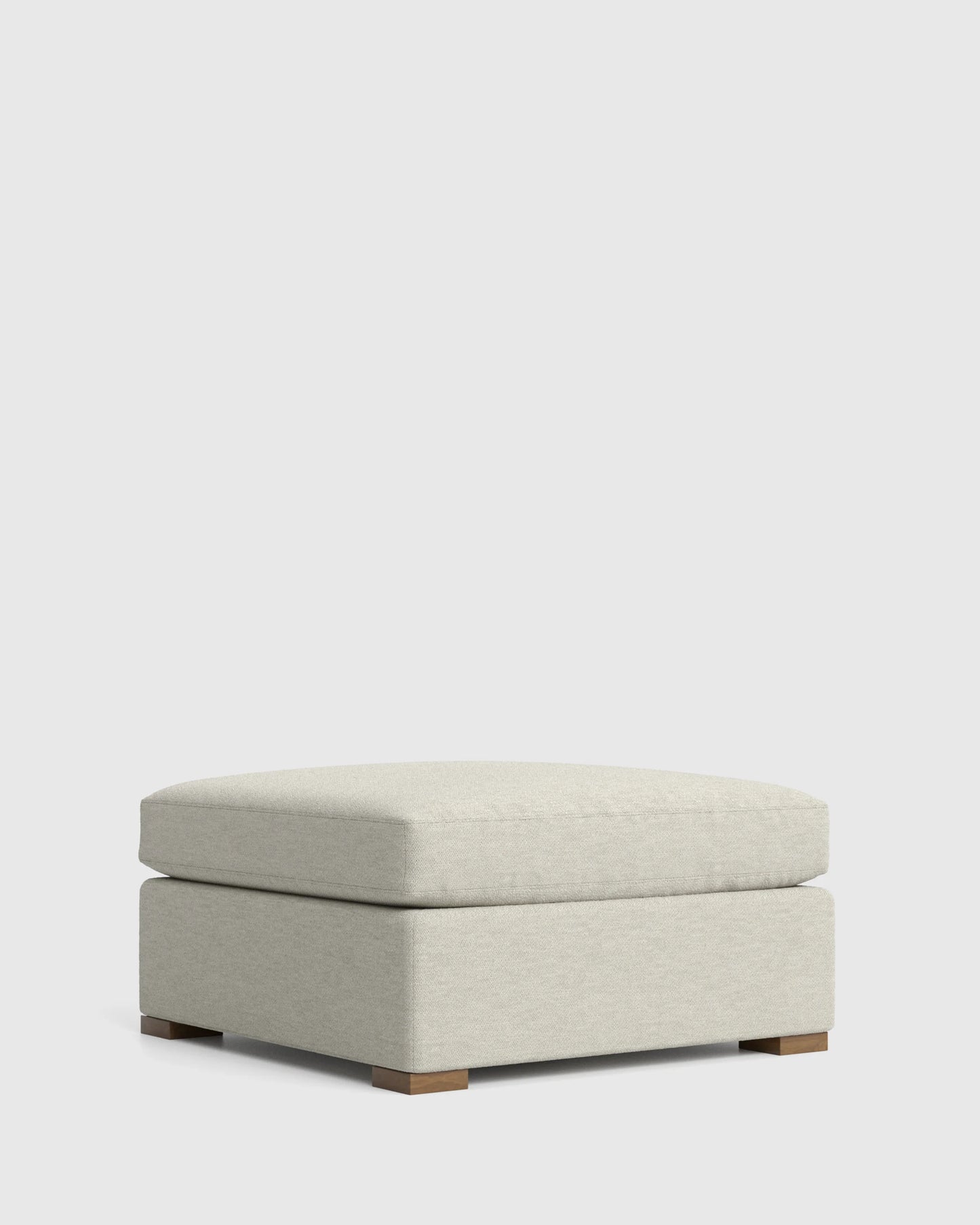 Hollis Slope Arm Ottoman in Performance Basketweave - 37" / Flax