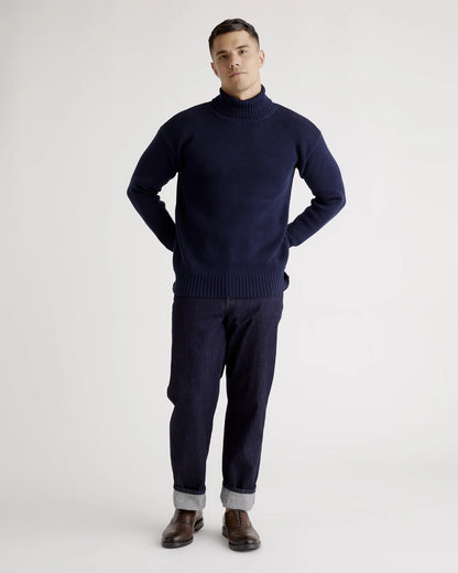 100% Organic Cotton Turtleneck Sweater - S / Charcoal
