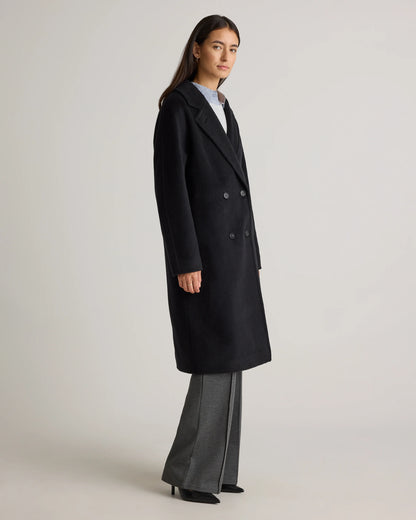 Camel Hair Double-Breasted Slouch Coat - XS / Vicuna