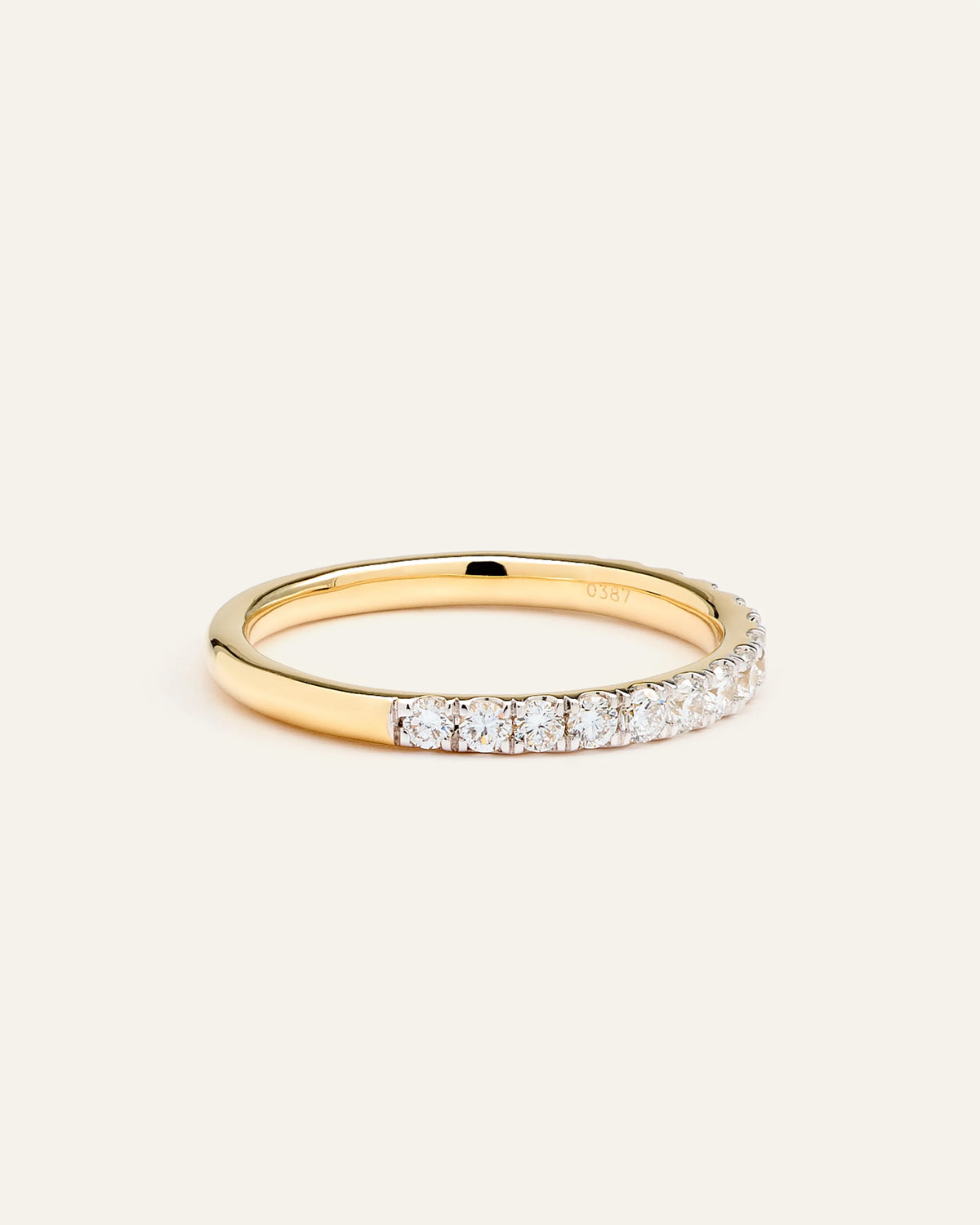 Lab Grown Diamond Pave Band - 4 / Yellow Gold