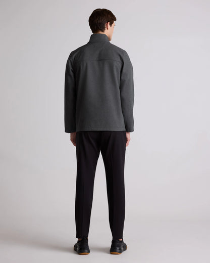 Softshell Fleece-Lined Full-Zip Jacket - S / Heather Shady Charcoal