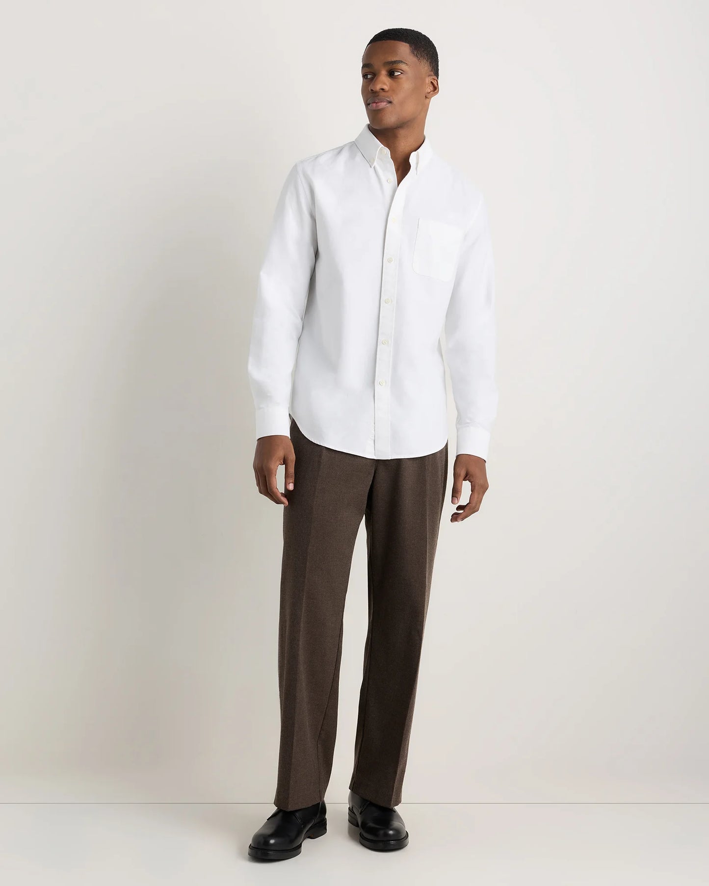 100% Organic Cotton Oxford Shirt - XS / Light Pink Stripe