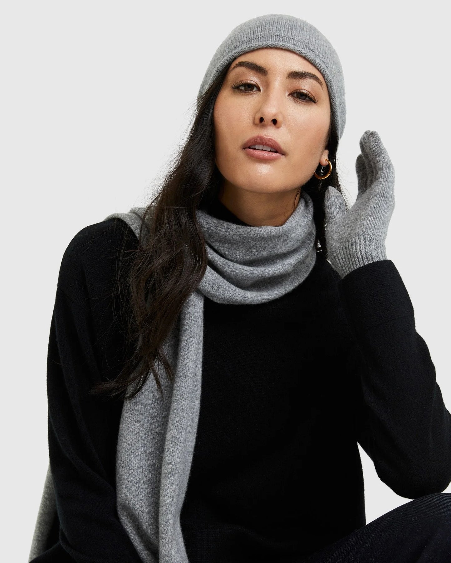 Mongolian Cashmere Gloves - One Size / True Navy