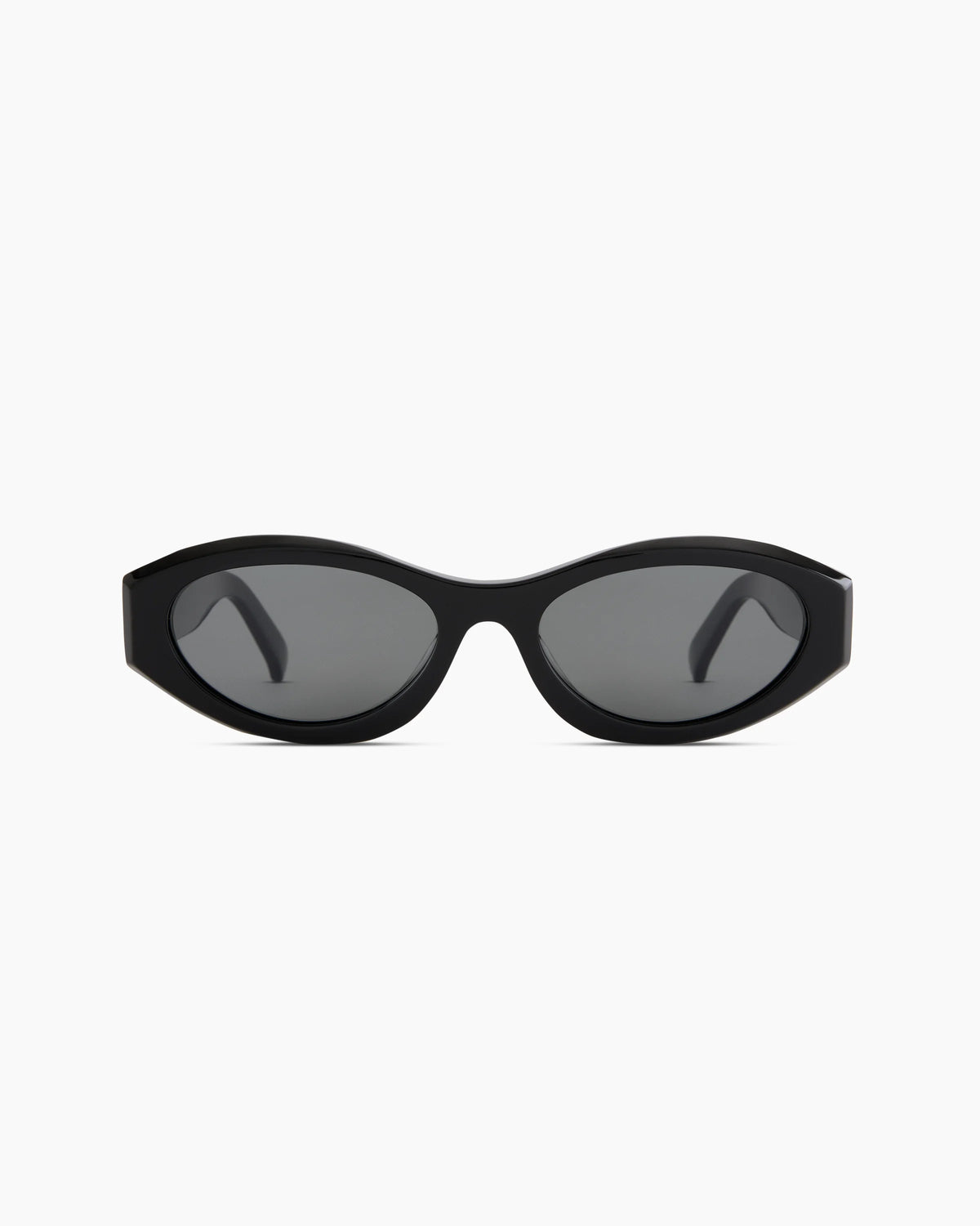 Milan Polarized Acetate Sunglasses - One Size / Black with Grey lens