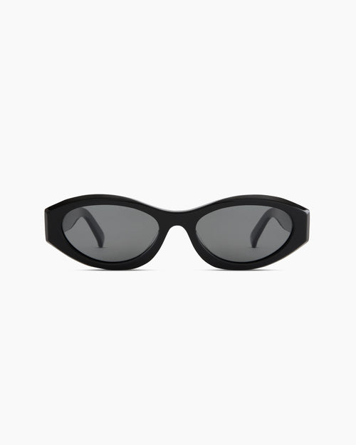 Milan Polarized Acetate Sunglasses - One Size / Black with Grey lens