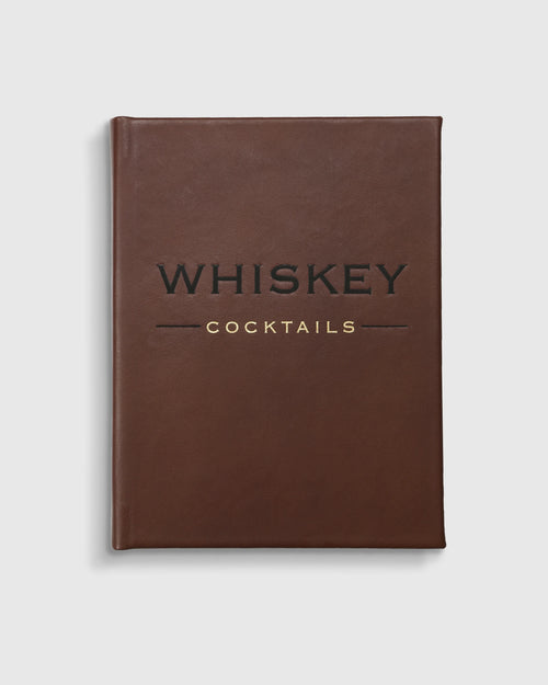 Whiskey Cocktails Leather Bound Book - One Size / No Color