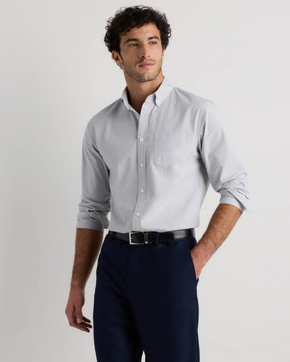 Organic Cotton Stretch Poplin Shirt - S / Grey Gingham
