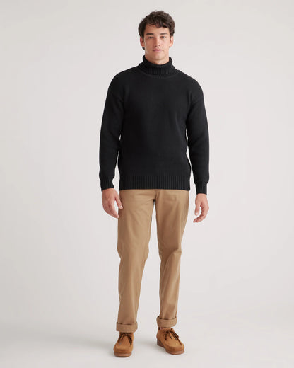 100% Organic Cotton Turtleneck Sweater - S / Charcoal