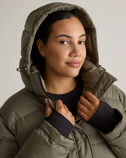 Responsible Down Cropped Puffer Jacket - XS / Shiny Black