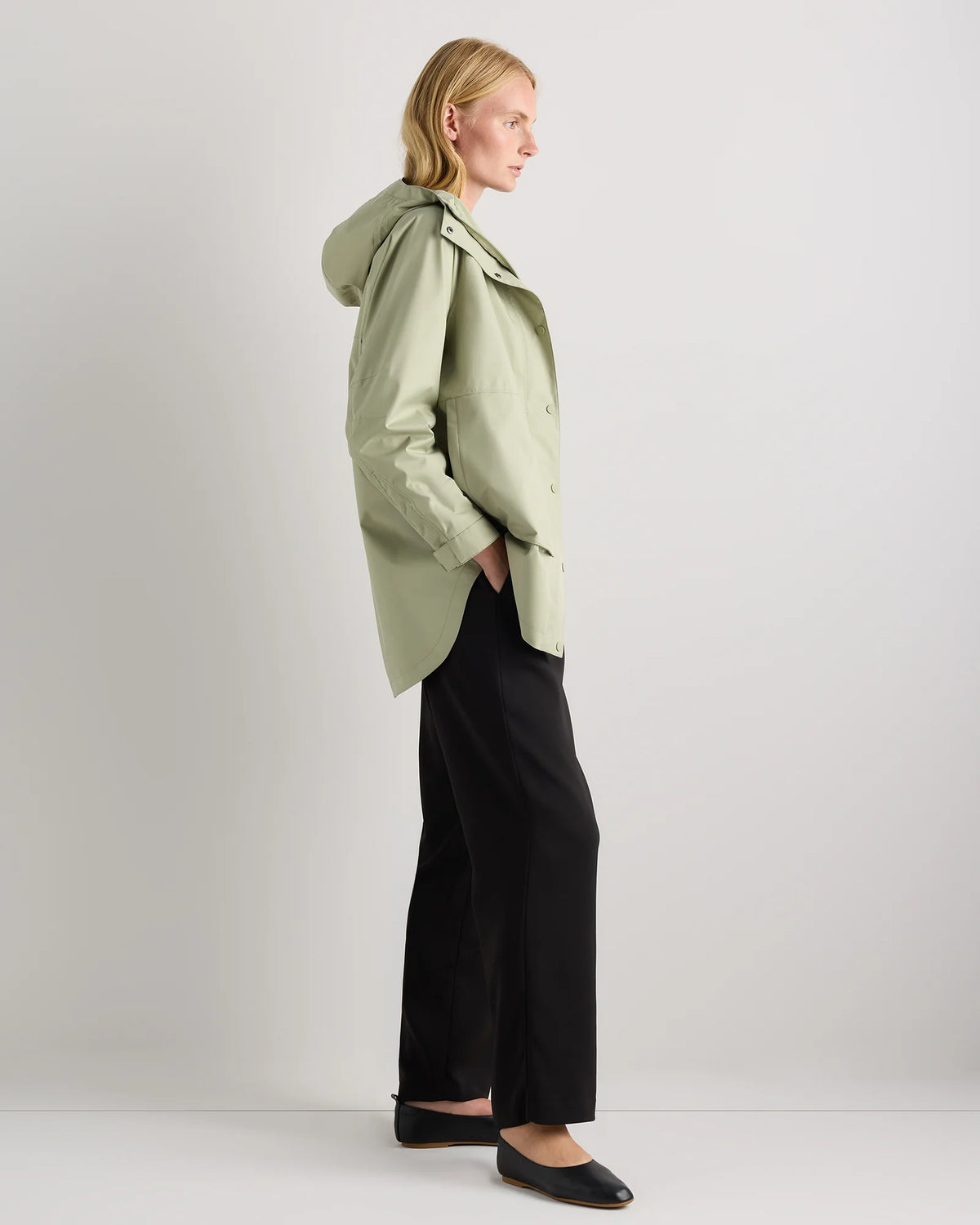 Weather Proof Oversized Rain Jacket - XS / Tea Green