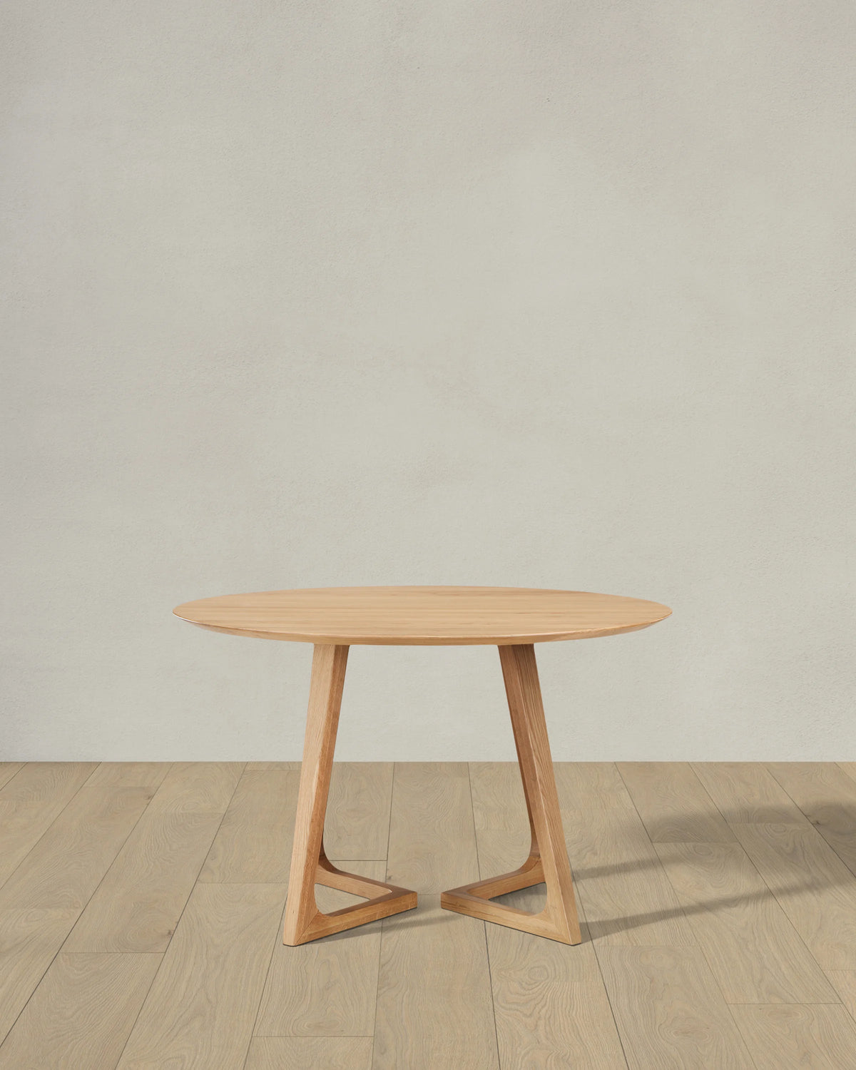 Solid Wood Midcentury Round Dining Table - One Size / Brown Walnut