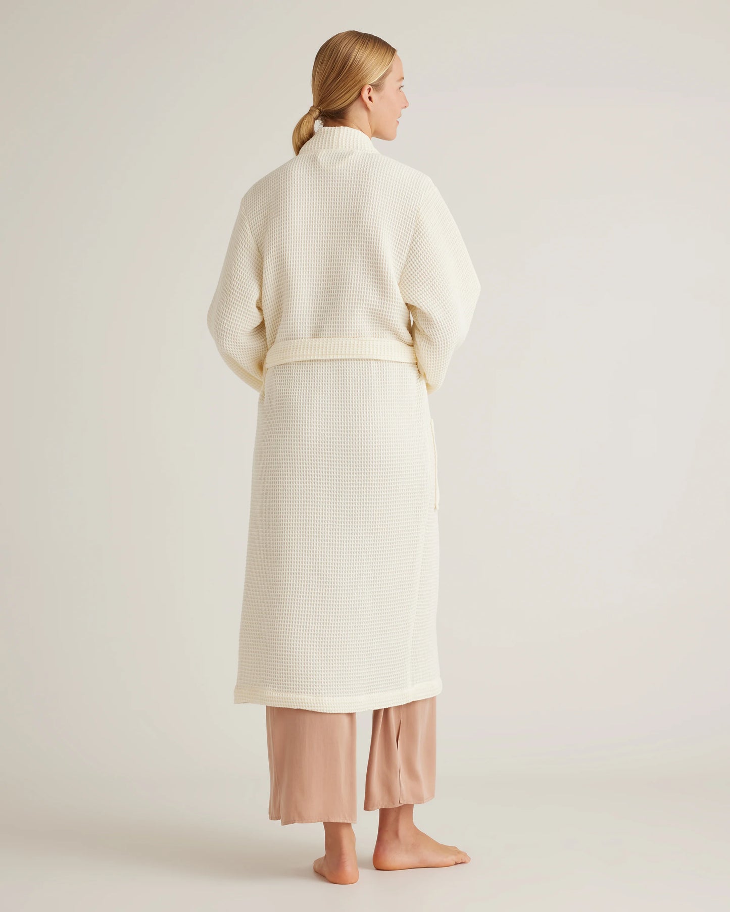 Organic Turkish Waffle Robe - XS / White