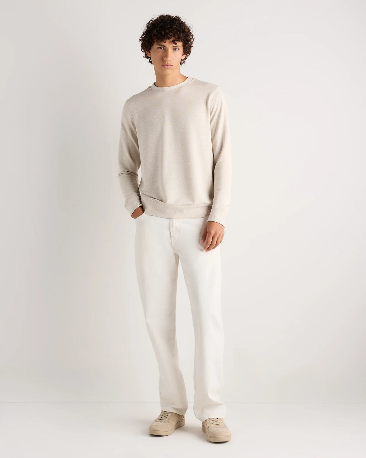 Supersoft Fleece Crew - XS / Heather Oatmeal