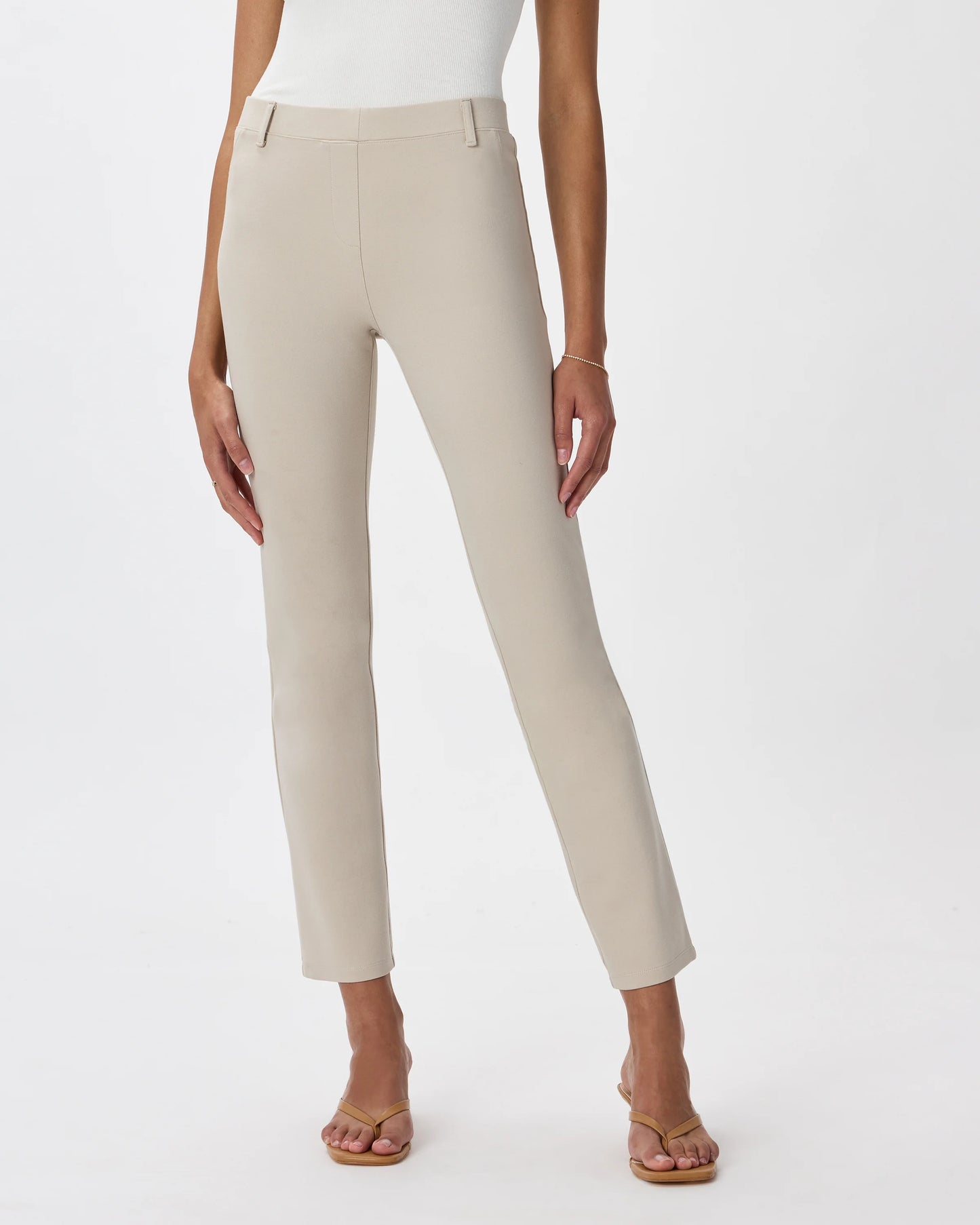 Ultra-Stretch Ponte Straight Leg Pants - XS / Morel Grey