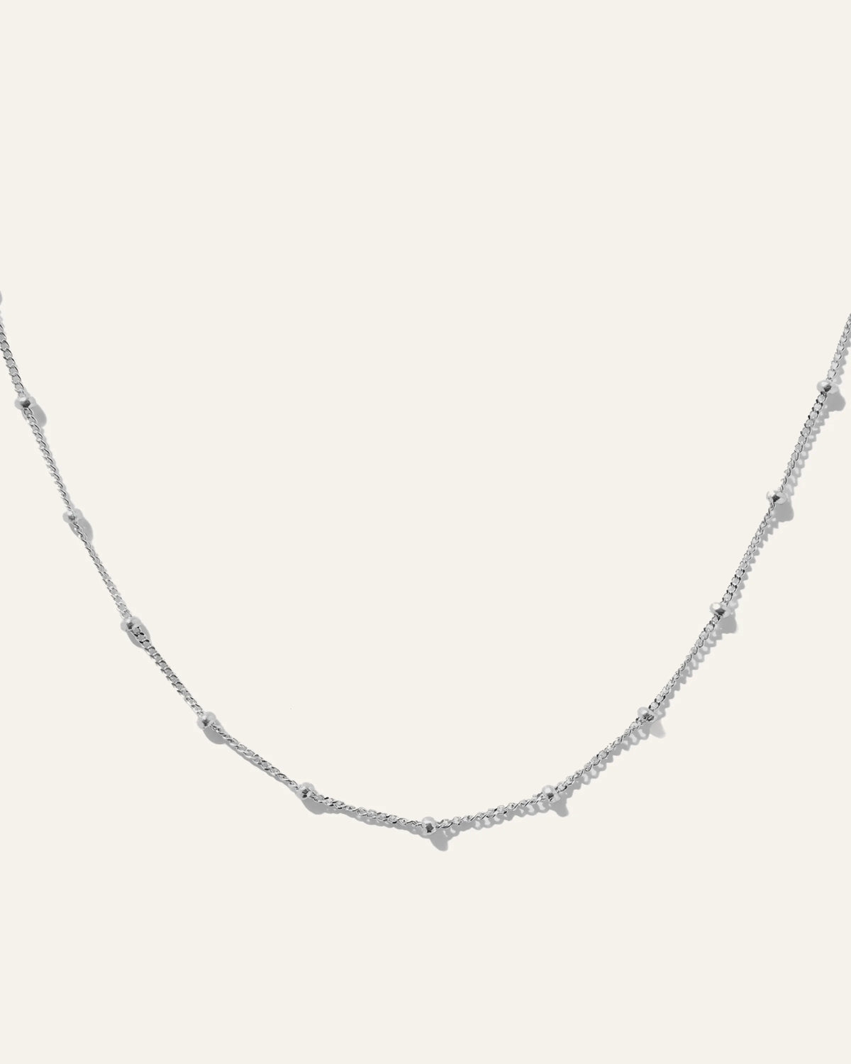 14k Gold Station Bead Choker - One Size / Yellow Gold
