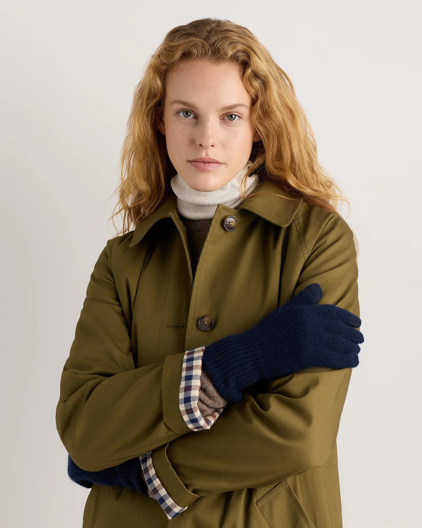 Mongolian Cashmere Gloves - One Size / True Navy