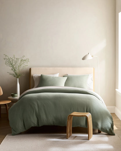 Organic Cotton Gauze Sham Set - Standard / Dried Sage