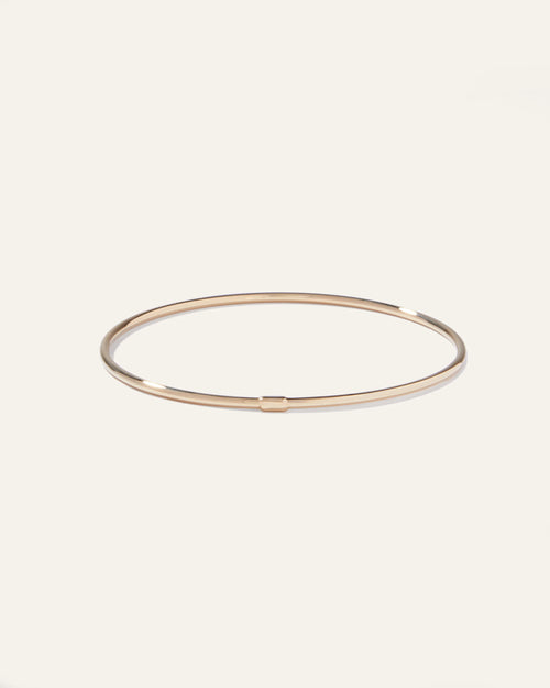 14K Gold Oversized Stacking Bangle - One Size / Yellow Gold