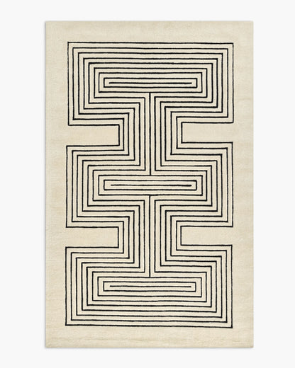 Langdon Hand-Tufted Wool Rug - 3'6" x 5'6" / Beige
