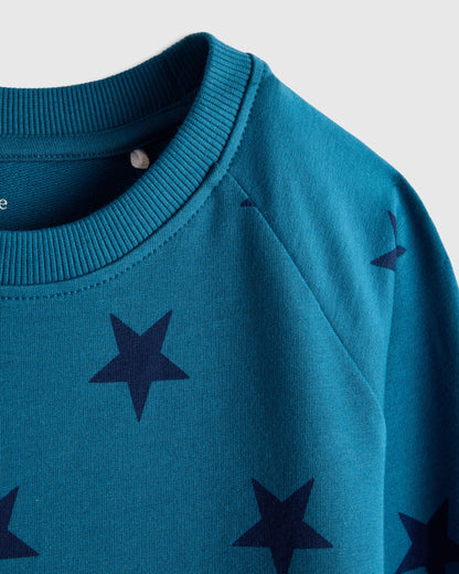 Organic Cotton French Terry Crew Neck Sweatshirt - 6 / Heart Graphic