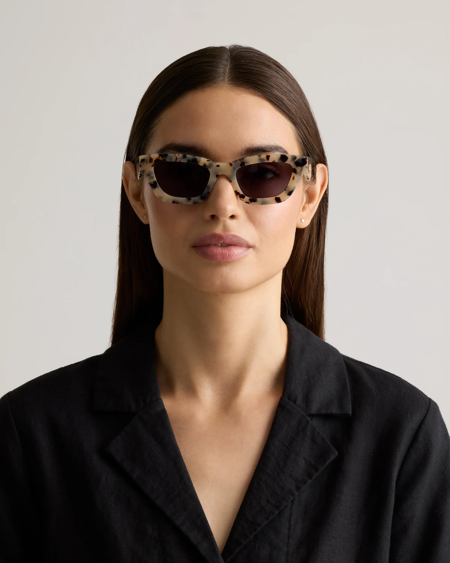 Jackie Polarized Acetate Sunglasses - One Size / Cream with Brown Lens