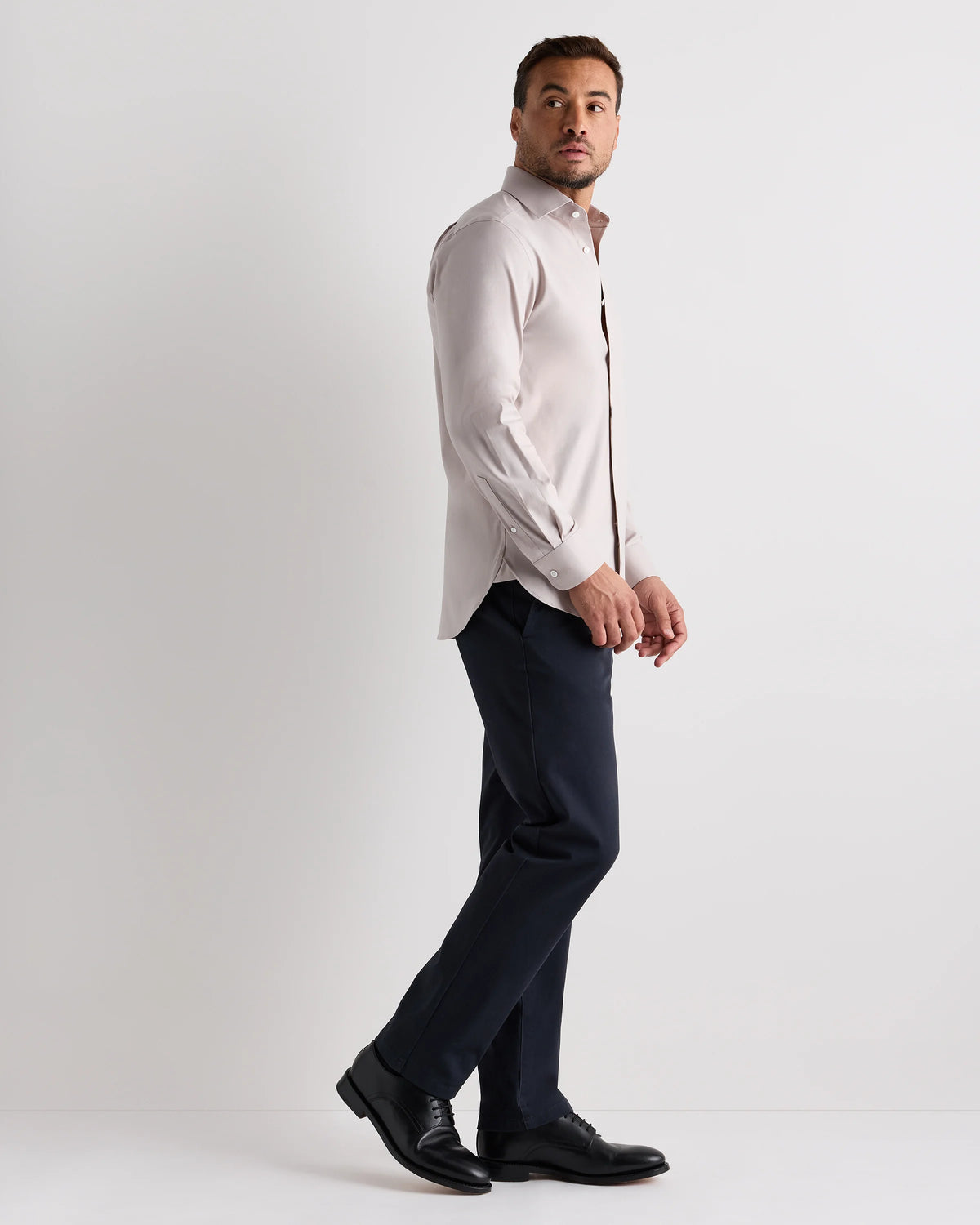 Organic Cotton Oxford Non-Iron Dress Shirt - S / Bold Black
