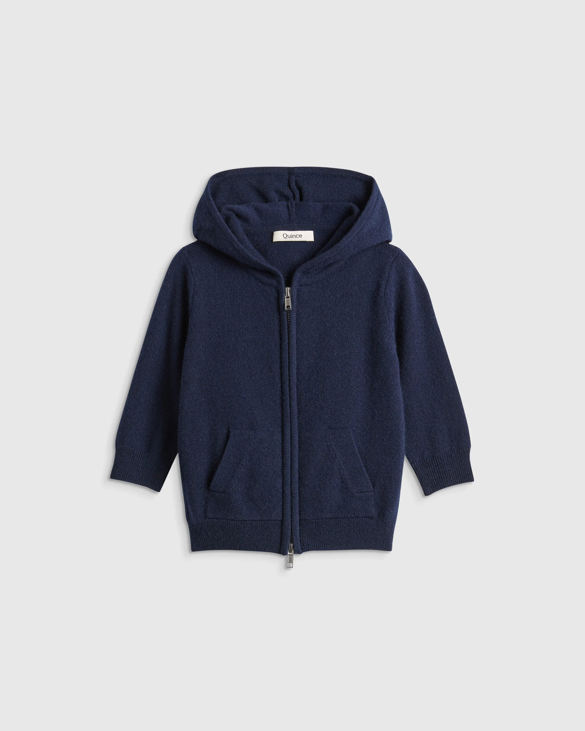 Washable Cashmere Full Zip Hoodie - 3-6M / True Navy
