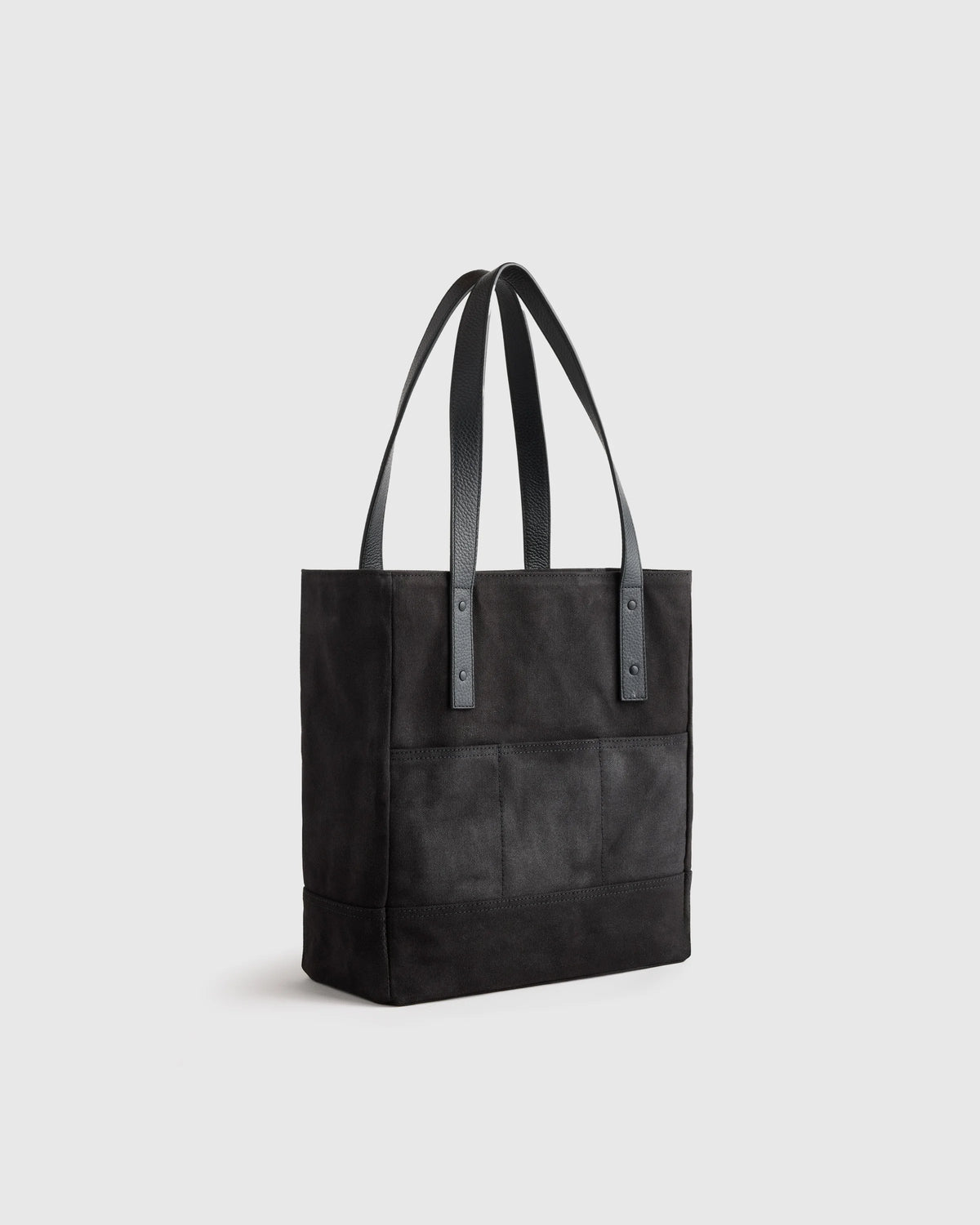 Waxed Canvas Utility Tote - One Size / Black