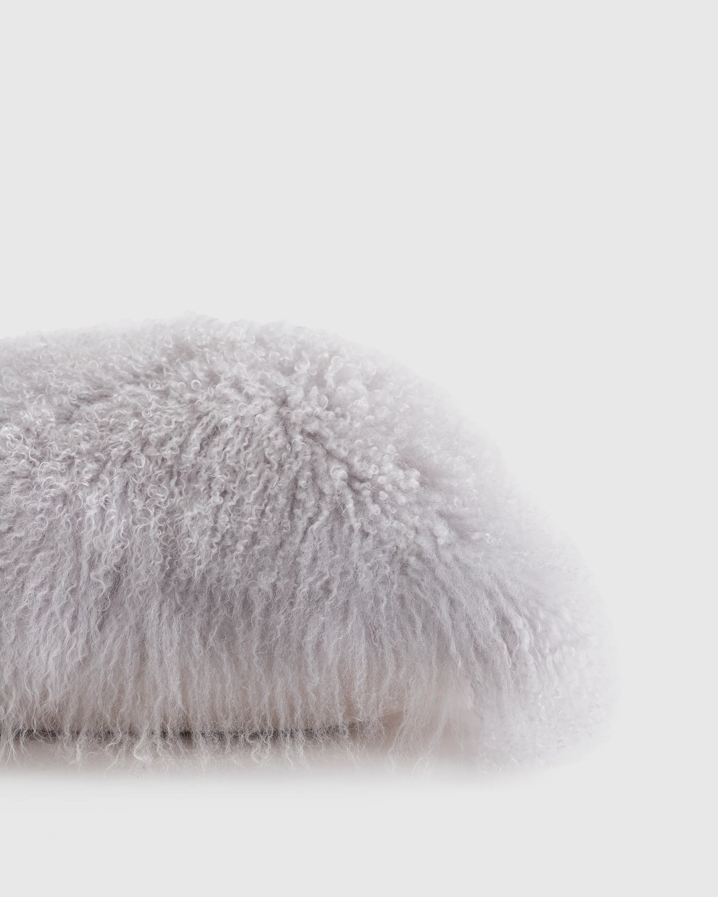 Luxe Mongolian Lamb Lumbar Pillow Cover - 12x20 / Ivory
